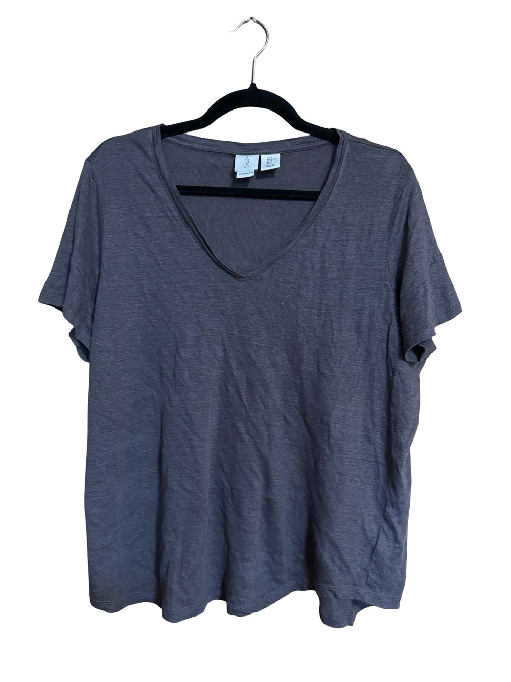 Joie Linen Gray Short Sleeve VNeck Lightweight Casual Staple Basic TShirt XL